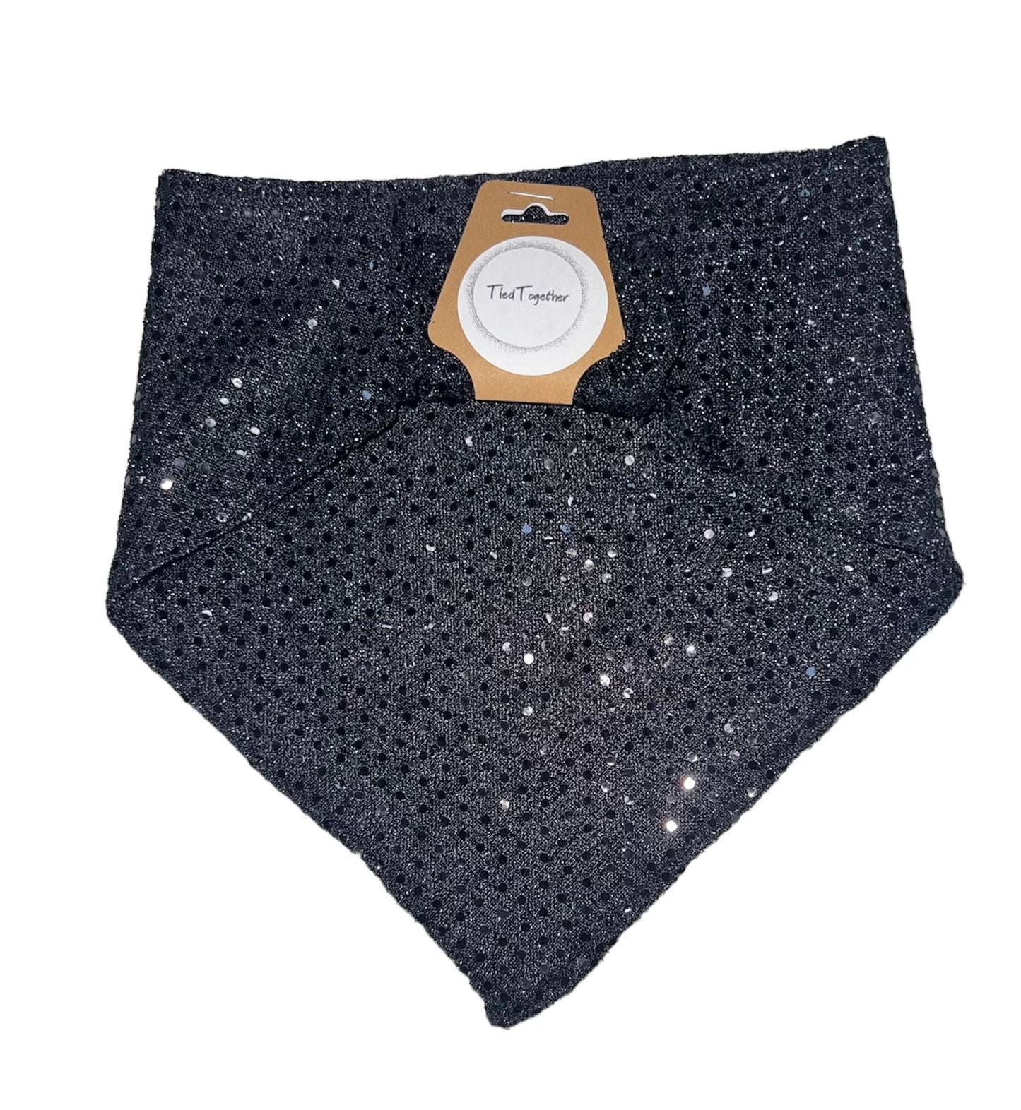 Tied Together Black Disco Ball Bandanchie