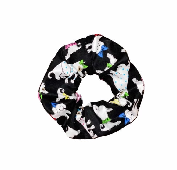 Tied Together Fancy Dogs scrunchie