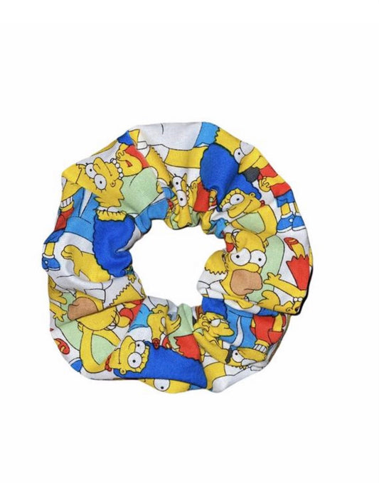 Tied Together Simpsons inspired scrunchie