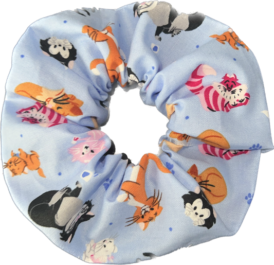 Tied Together Disney Cats scrunchie