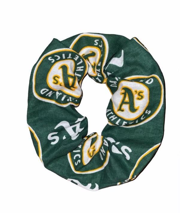Tied Together Oakland A’s scrunchie