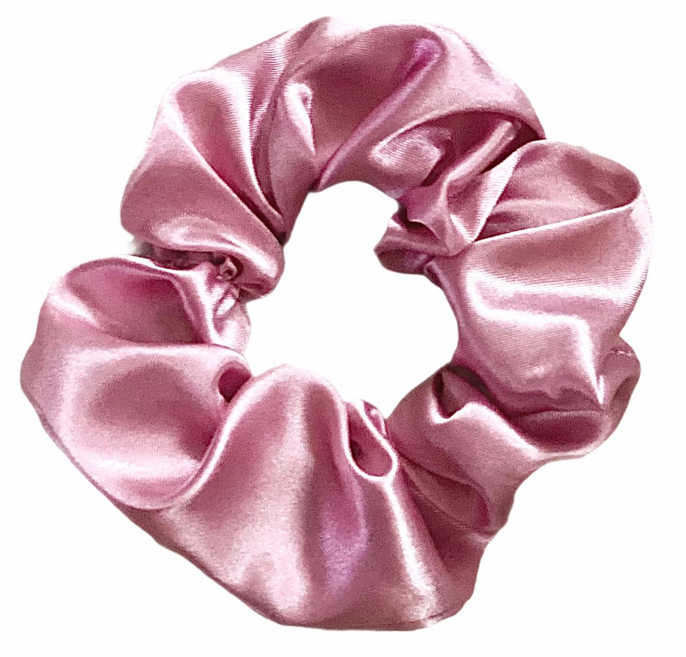 Tied Together Satin Pink scrunchie