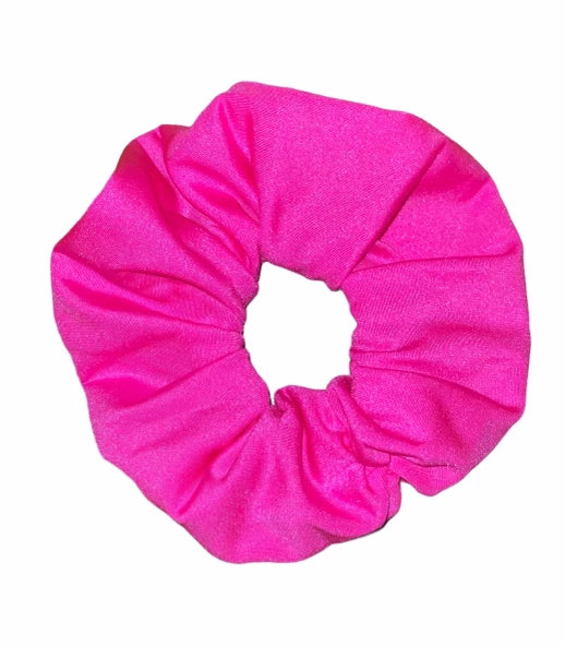 Tied Together Atomic Pink Spandex scrunchie