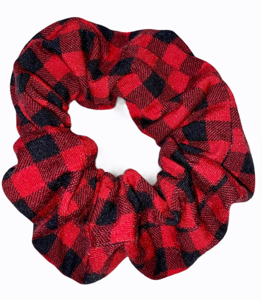 Tied Together Lumberjack Buffalo Check scrunchie