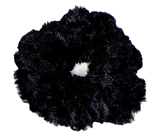 Tied Together Plush Black scrunchie