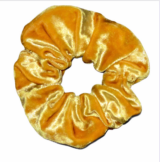 Tied Together Velvet Gold scrunchie