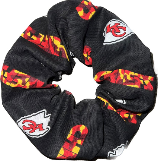 Tied Together Kansas City Chiefs Black scrunchie