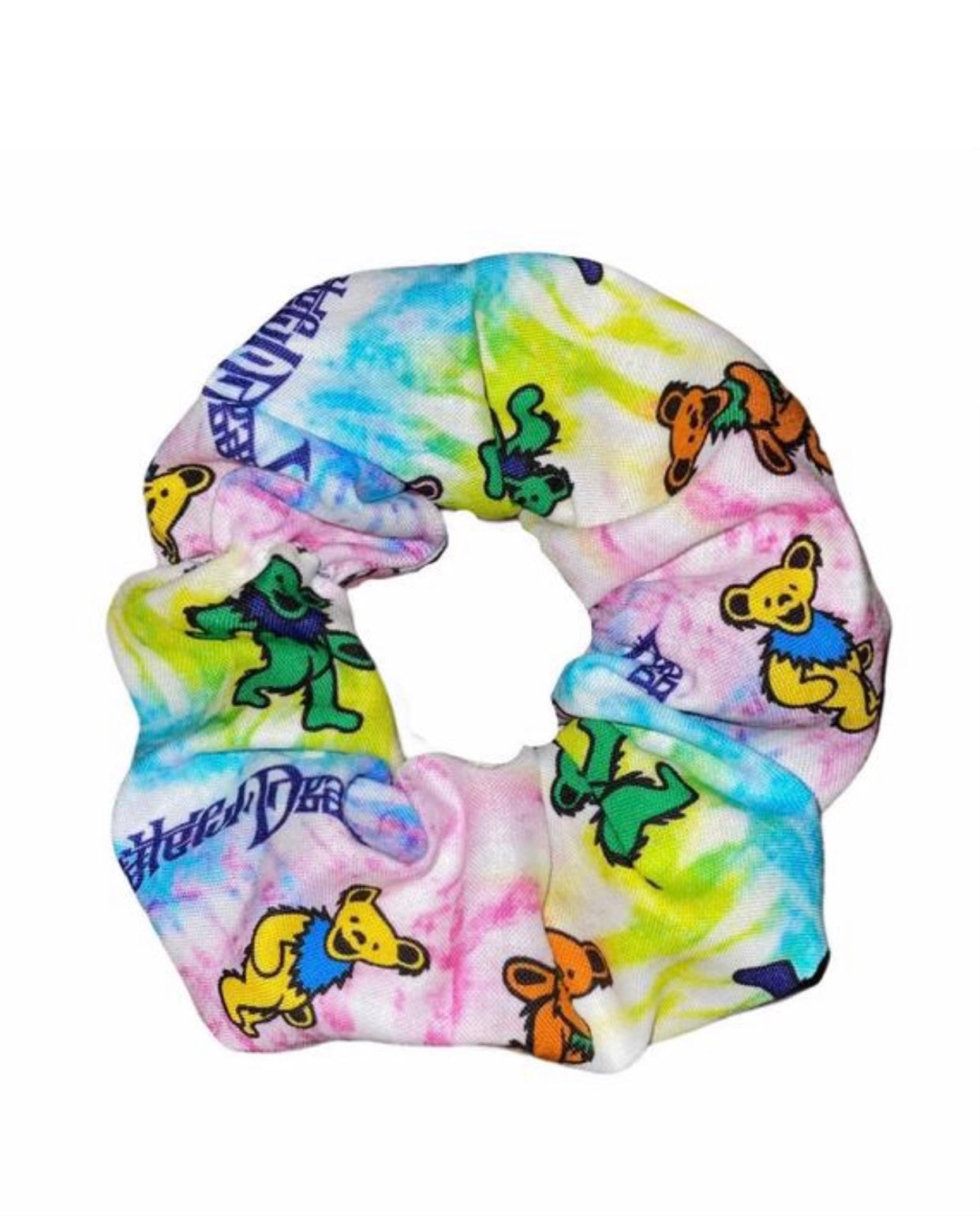 Tied Together Grateful Dead Bears scrunchie