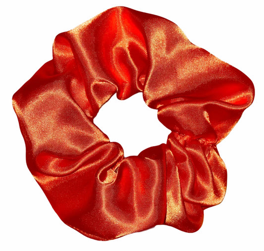 Tied Together Satin Orange scrunchie