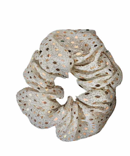 Tied Together Gold Disco Ball scrunchie