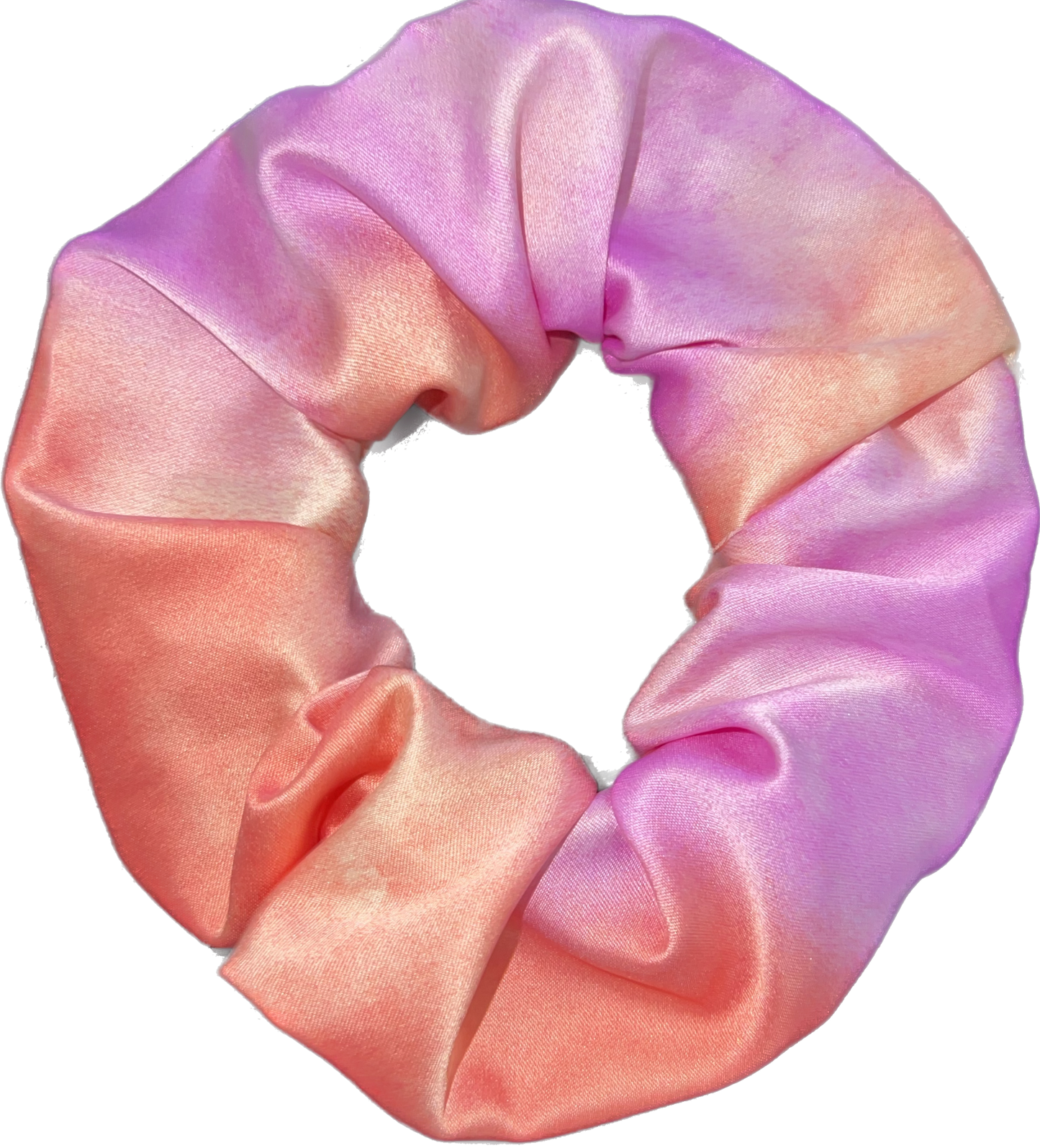 Tied Together Pink and Purple Tye Dye scrunchie