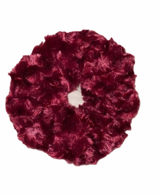 Tied Together Plush Crimson scrunchie