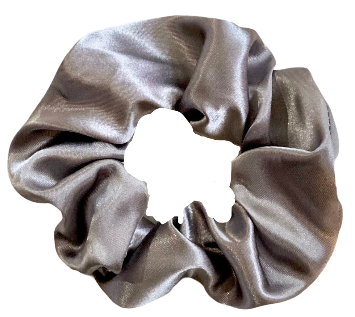 Tied Together Satin Grey scrunchie