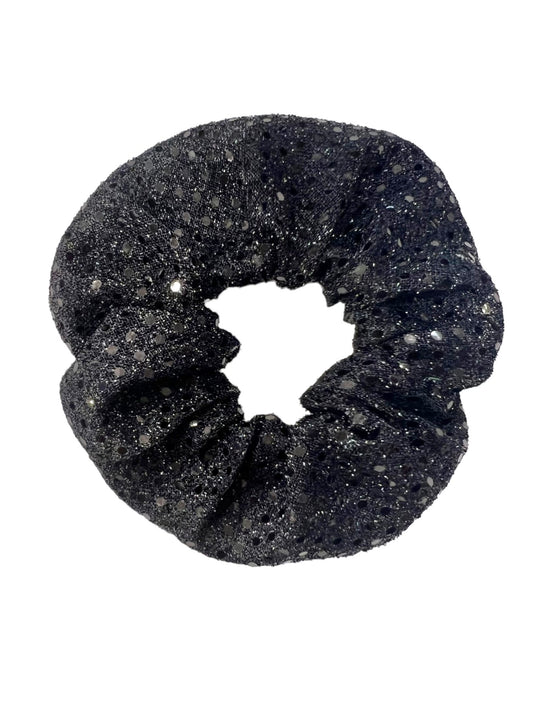 Tied Together Black Disco Ball scrunchie