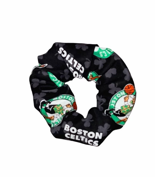 Tied Together Boston Celtics scrunchie