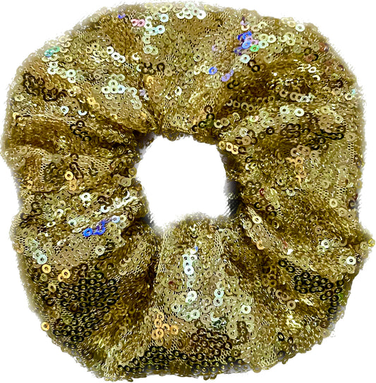 Tied Together Gold Sequin scrunchie