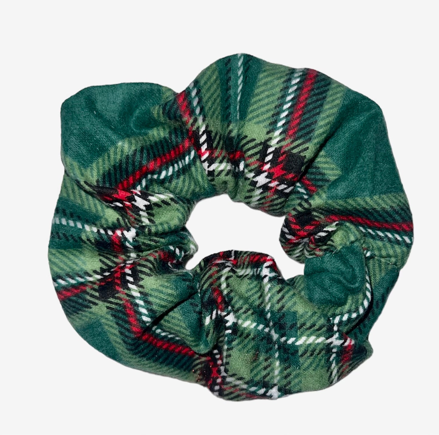 Tied Together Holly Jolly Plaid scrunchie