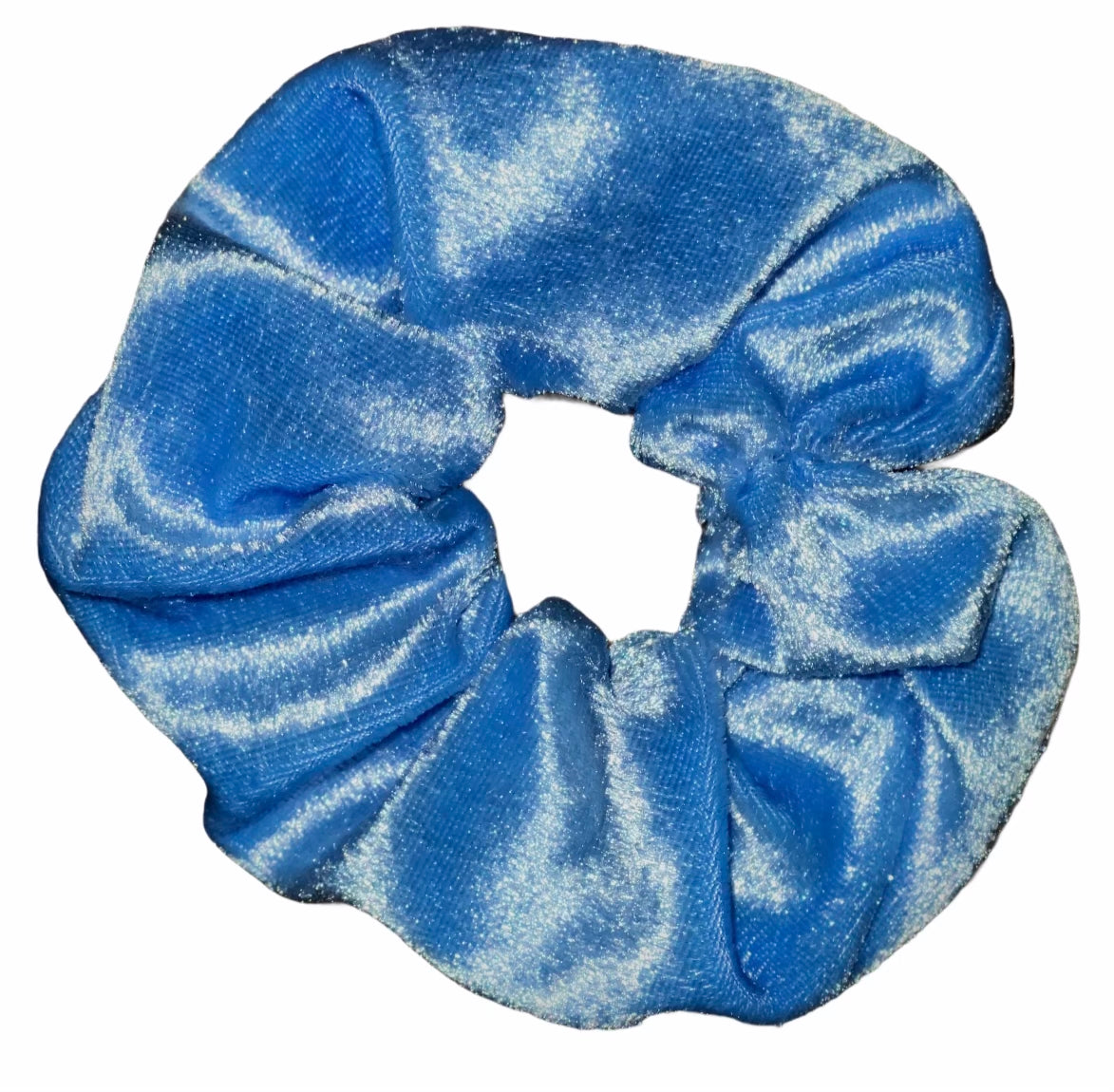 Tied Together Velvet Blue scrunchie