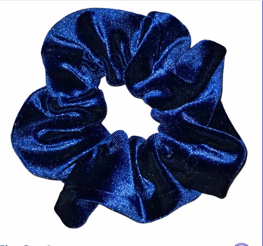 Tied Together Velvet Navy Blue scrunchie