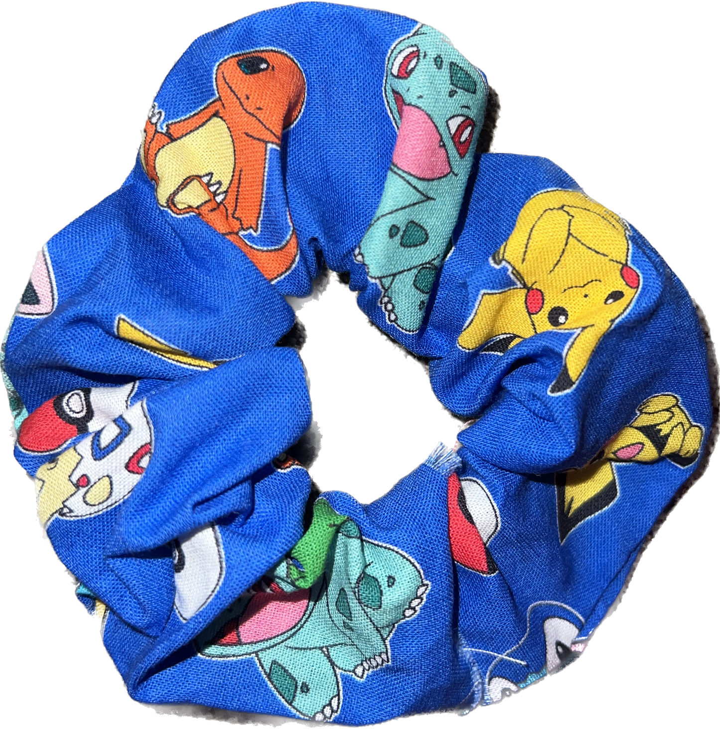 Tied Together Pokémon Blue scrunchie