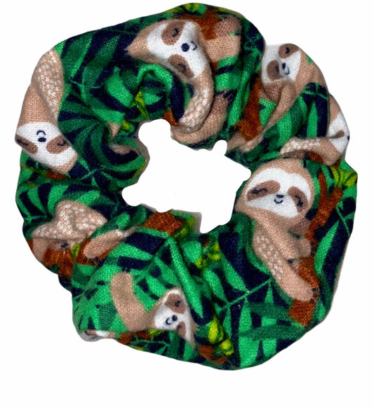 Tied Together Simply Sloths scrunchie