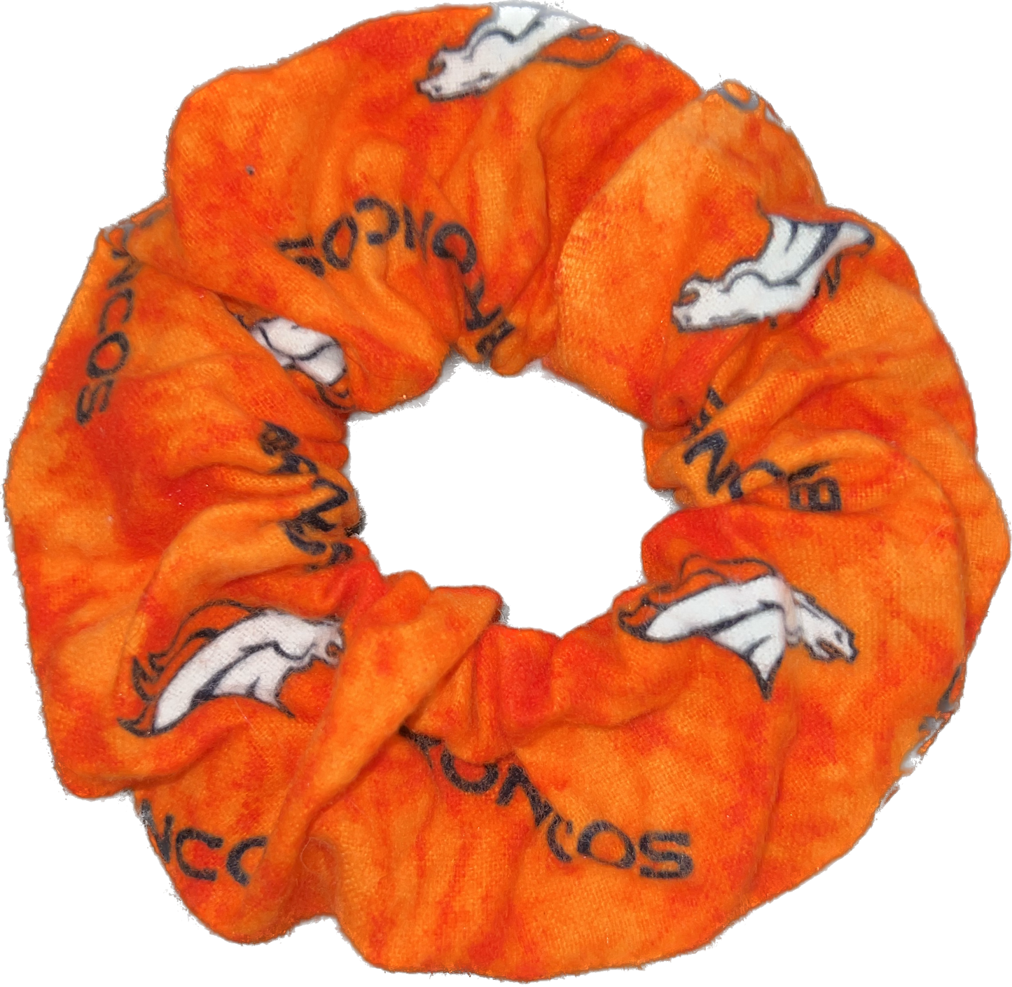 Tied Together Denver Broncos scrunchie