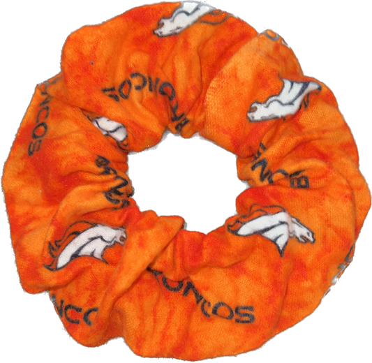 Tied Together Denver Broncos scrunchie