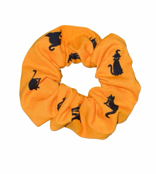 Tied Together Black Cat Spirit scrunchie