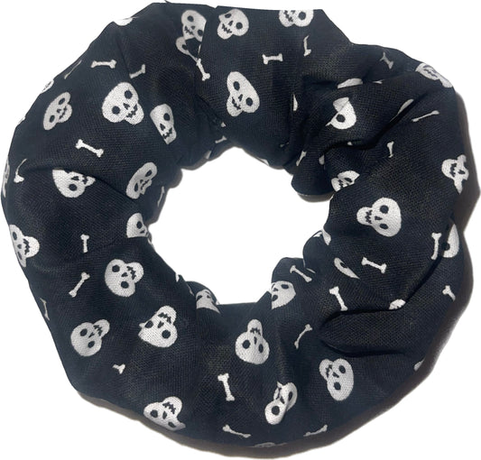 Tied Together Skulls and Bones (Glow-in-the-Dark) scrunchie