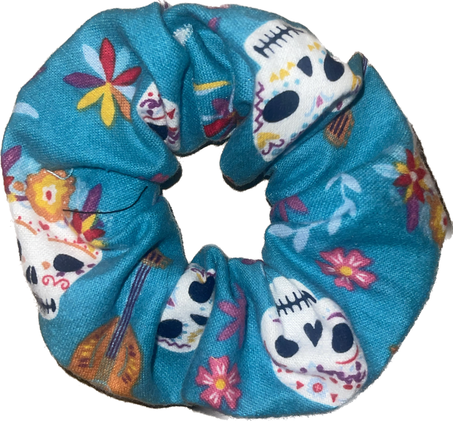 Tied Together Day of the Dead scrunchie