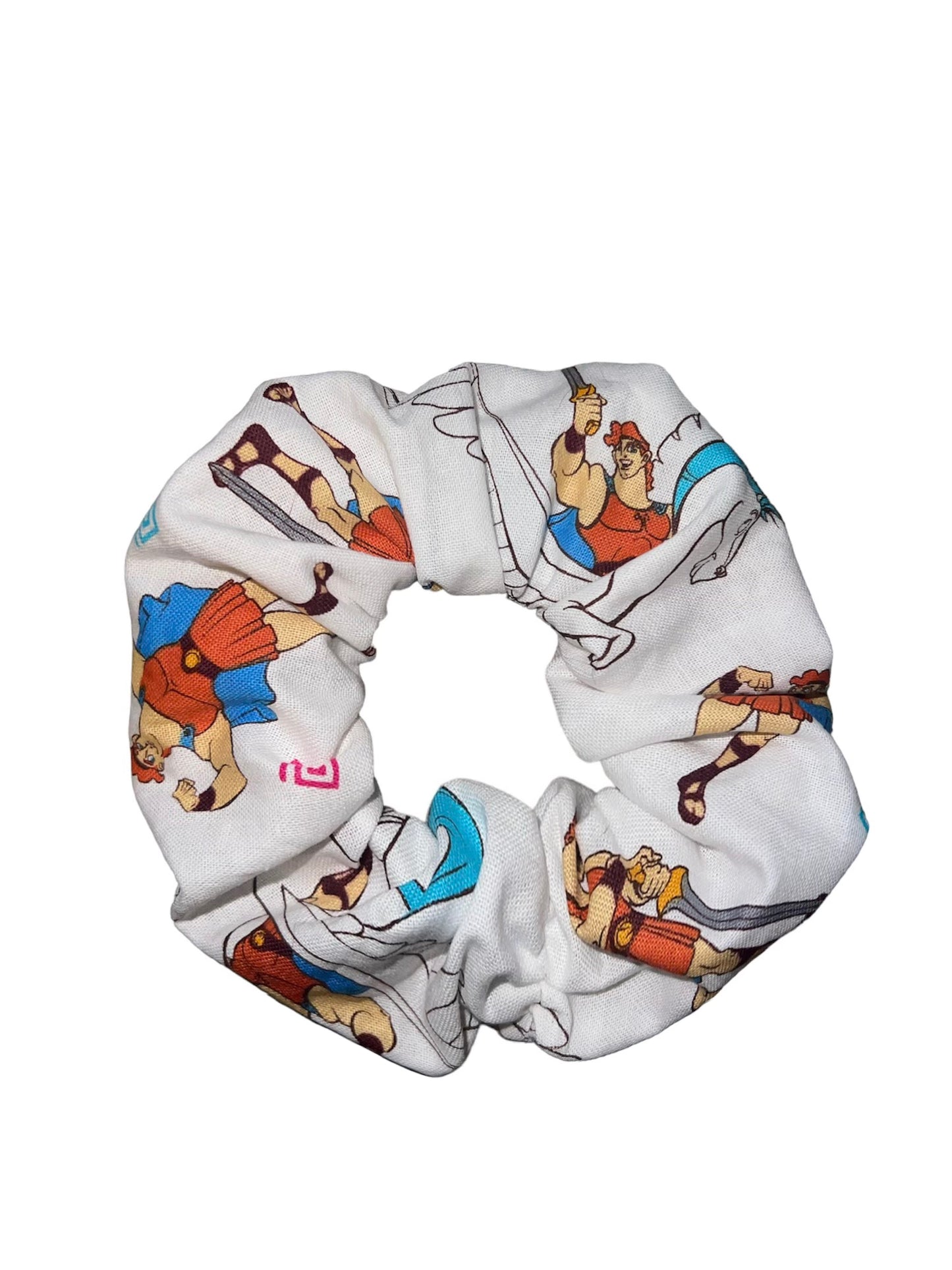 Tied Together Hercules and Pegasus scrunchie
