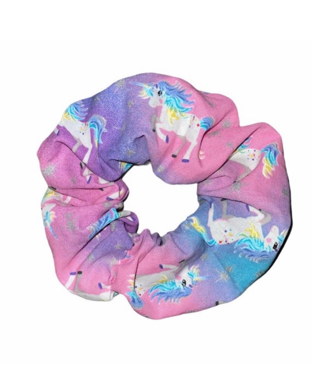 Tied Together Unicorn Peace scrunchie